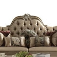 thumbnail image 2 of ACME Dresden Sofa w/7 Pillows, Bone Velvet & Gold Patina, 2 of 5