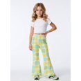 thumbnail image 2 of 9-10Y Girls Colored Flared Pants Digital Print Trousers Slim-Fit Wide Leg Flare for Spring Summer Autumn, 2 of 6