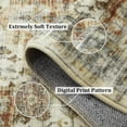 thumbnail image 4 of Machine Washable Area Rug 8' x 10', Non Slip Backing Low Pile Rugs Boho Vintage Foldable Stain Resistant Indoor Carpet for Bedroom Living Room Playroom, Brown, 4 of 7