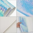 thumbnail image 5 of 53 x 11.8 Inch Vinyl Fabric Light Purple Embossed Snake Skin PU Leather Sheets Snake Textured Holographic Glossy Mirrored Leather Rolls, 5 of 9