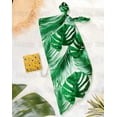 thumbnail image 6 of LA LEELA Women's Bikini Beach Wrap Swimwear Cover up Bathing suit Summer Wraps Swimsuit Sarong Skirts for Women One Size Shamrock, Leaves, 6 of 6