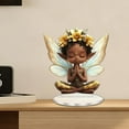 thumbnail image 4 of Christmas Beautiful Female Acrylic Desk Decoration Modern Statue Figurines Table Ornaments Unique Room Decor Aesthetict Ornaments for Home,Office Gifts for family and friends Flower Fairy D, 4 of 6