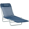 thumbnail image 1 of Outsunny Fauteuil de Jardin, Pliable et Inclinable, Bleu Foncé, 1 of 10