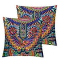 thumbnail image 2 of YANMS Tribal Art Oaxaca Throw Pillow Cover Boho Colorful Collage Tradition Culture Pillow Case Decorative Men Women Room Cushion Cover for Home Couch Bed,2 pcs White, 2 of 6
