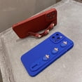 thumbnail image 4 of Compatible with iPhone 11 Pro Case, Cute 3D Strawberry for Girls Women Shockproof Soft Silicone Lens Protection Case with Wristband Stand for iPhone Pro Max, Klein Blue Strawberry, 4 of 7
