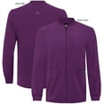 thumbnail image 5 of Adar Addition Scrubs for Men - Zippered Bomber Scrub Jacket - A6206 - Eggplant - 2X, 5 of 8