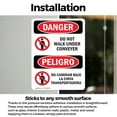 thumbnail image 3 of (2 Pack) Do Not Walk Under Conveyor Bilingual OSHA Danger Sign, 3 of 7