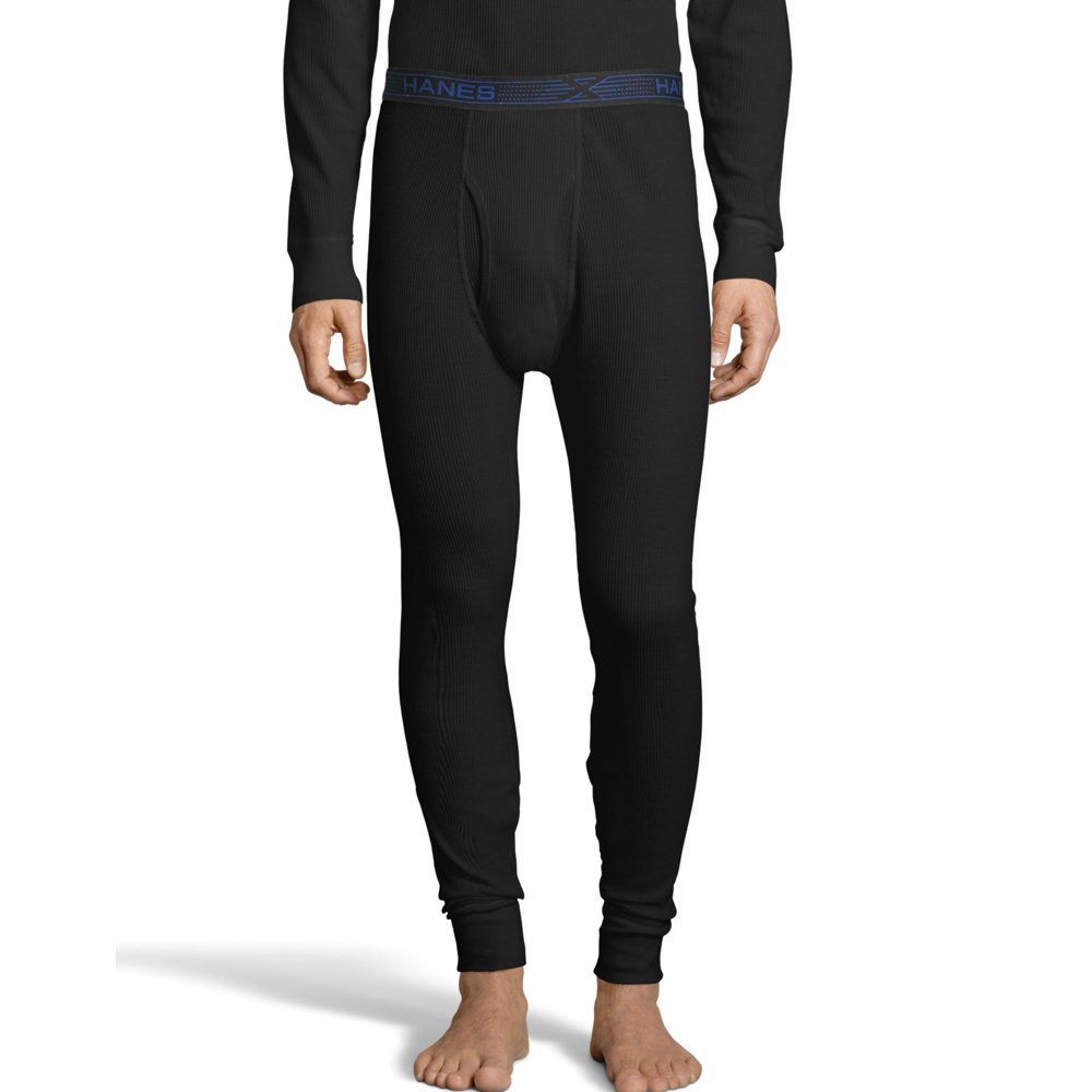 Hanes Hanes Mens Ultimate Organic Cotton Thermal Pant, M, Black