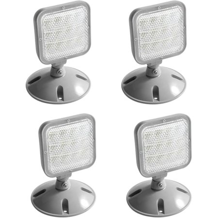 LED ENERGY PLUS Remote Outdoor Emergency Light Head – Single Head LED Lamp, Weatherproof Emergency Exit Lighting – 3.6V OR 9.6V Volts, 1.7 Watts (4 Pack)