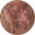 thumbnail image 1 of Ahgly Company Machine Washable Indoor Round Transitional Sunrise Orange Area Rugs, 8' Round, 1 of 7
