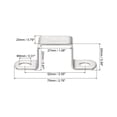 thumbnail image 2 of Conector en forma de U de acero inoxidable 304 de 22 x 27 mm, paquete de 6, 2 of 6