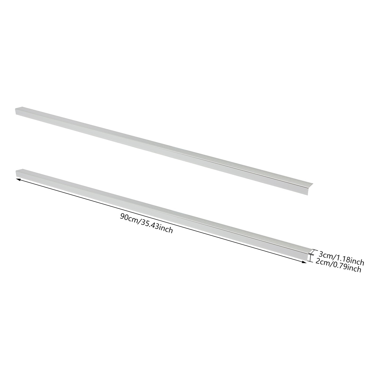 Stair Edge Protector, Stair Corner Trim Strips, Step Edge Trim for Schools, Daycare Centers, Kindergartens, Hospitals, Shopping Centers (35.43*1.18*0.79 in)