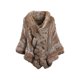 thumbnail image 1 of wonima44 Luxury Women's Winter Real Natural Rabbit Fur Hand Knitted Cape Ruffle Design Wedding Party Shawl Lady Poncho, 1 of 1