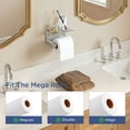 thumbnail image 3 of TVOFEK Toilet Paper Holder with Shelf Stainless Steel, Adhesive or Screw Toilet Paper Roll Holder Wall Mounted Fits Mega Rolls, Brushed Nickel, 3 of 18