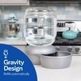 thumbnail image 4 of Petmate Replendish Gravity Pet Waterer Water Bowl Station with Microban for Cats and Dogs, 1 Gallon, Gray, 4 of 10