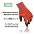 thumbnail image 6 of DEXFIT FN320 Red Multipurpose Nylon Work Gloves (Firm Grip, Durable Foam, Small) - 3 Pairs, 6 of 6
