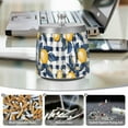 thumbnail image 6 of Yayeee Ashtray with Lid for Cigarette Smokeless Stainless Steel Home Ash Holder, Beige Plaid Lemon, 6 of 7