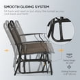 thumbnail image 4 of Outsunny Outdoor Glider Loveseat, Rattan Patio Chair, Mixed Brown, 4 of 10