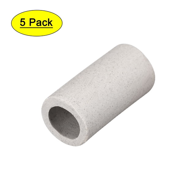 Unique Bargains 5 Pcs Tube Céramique 10mm Dia, Fil Électronique Isolé, Protection contre la Chaleur, Embout Unique