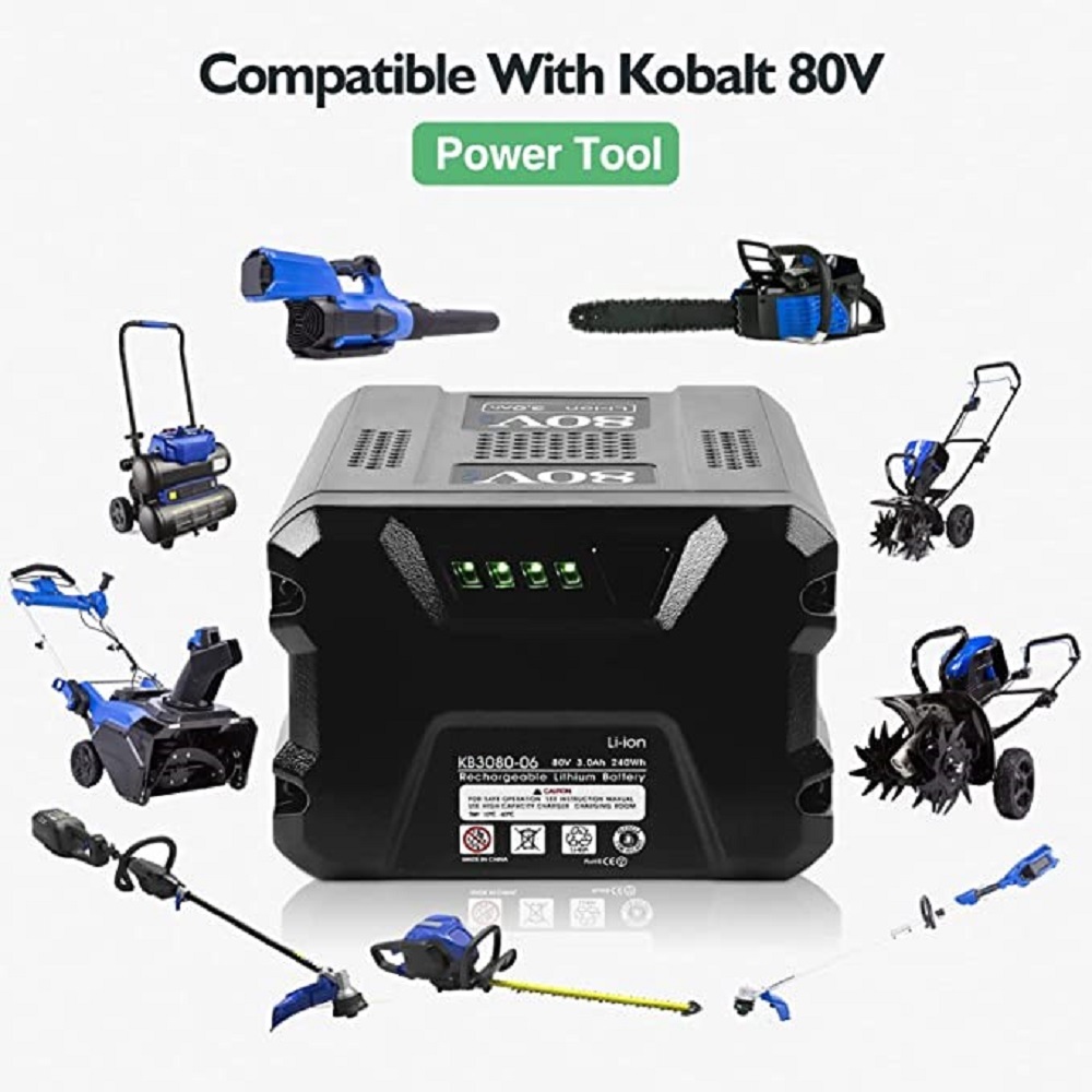 3.0Ah Lithium Ion Replacement Battery For 80V Max Tools (Fits KB2580-06, KB280-06, KB3080-06)