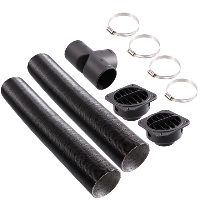 1 Juego 60mm Auto Calentador Conducto Kit con Salida Aire Ventilación T Forma Tubo