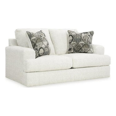 Signature Design by Ashley Karinne Linen Loveseat with Decorative Accent Pillows