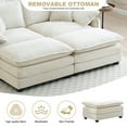 thumbnail image 5 of BUIORD Modular Sectional Sofa, 81" Oversize U-Shaped Couches and Sofas with Reversible Ottoman, 4 Seat Deep Seat Sectional Couch for Living Room, Beige, 5 of 8