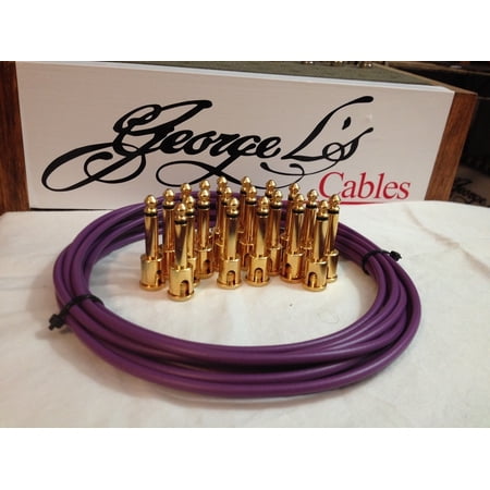 George L 155 Pedalboard Effects Cable Kit XL .155 Purple / GOLD - 20/20