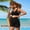 Black, variant on Bikini Sets Pregnancy Swimsuits for Women Plus Size Women Bikini Curvy Solid Color High Waisted Sporty Bathing Suits for Women Hawaiian for Large Bust and Support L