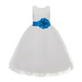 thumbnail image 2 of Ekidsbridal Girl Baptism Flower Girl Dress - Ivory Lace Heart Cutout with Tulle 172T-A (Size: 2-14), 2 of 3