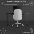 thumbnail image 6 of VITESSE Ergonomic Office Chair with Flip-up Armrests, Big and Tall Leather Executive Office Chair, High Back Lumbar Support Home Computer Desk Chair, Heavy and Duty Computer Chair (White), 6 of 14