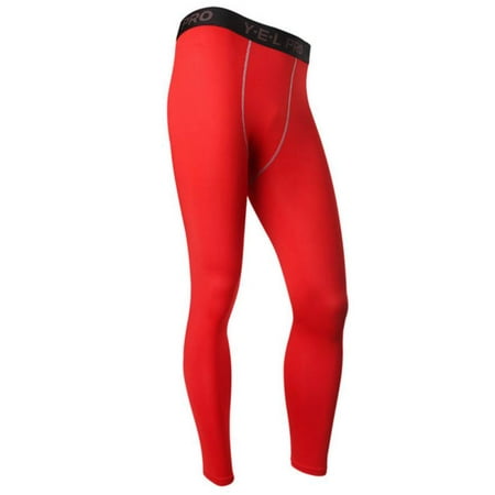 Mens Compression Base Layer Pants Tight Long Leggings Gym Sports