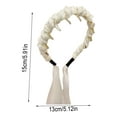thumbnail image 6 of High Cranium Artificial Pearl Hairband, 2025 New U Shape Fashion Tooth Hair Comb Headband, Hair Bands For Women's Hair, Party Wedding Home Hairband ,White, 6 of 6