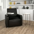 thumbnail image 3 of Flash Furniture George LeatherSoft Waiting Room Guest Chair with Tablet Arm and Cup Holder, Black, 3 of 13