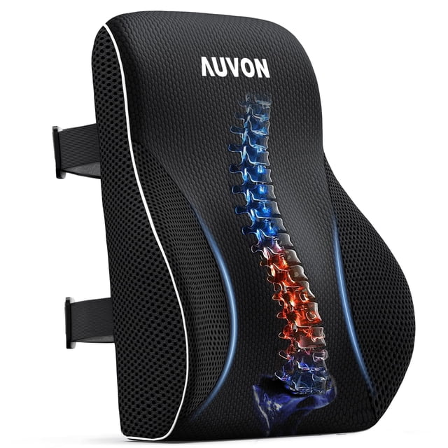 Almohada de apoyo lumbar AUVON para silla de oficina, viscoelástica