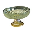 thumbnail image 1 of Frutero Pedestal Decorativo Elegante Tazón para Servir Cesta de Frutas Pedestal Oro Verde, 1 of 9