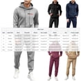 thumbnail image 3 of fheaev Sweatsuits for Men 2 Piece Hoodie Men'S Jogging Tracksuit Set Casual Athletic Running Sports Suits Drawstring Long Sleeve Outfit Pullover Suit Set, 3 of 7