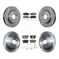 thumbnail image 1 of Transit Auto Front Rear Disc Brake Rotors and Semi-Metallic Pads Kit for Car Honda CR-V Acura RDX K8S-101341, 1 of 11