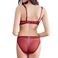 thumbnail image 4 of Women Lace Lingerie Bra and Panty Set Two Piece Underwire Push Up Bra and Panty Sets, 4 of 7