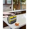 thumbnail image 3 of Black Yellow Toaster Cover 4 Slice, Large Kitchen Appliance Covers, Garden Floral Stripe Aesthetic Flower Boho Toaster Oven Cover with Loop, Bread Machine Cover Polyester Dust Cover Protection, 3 of 4