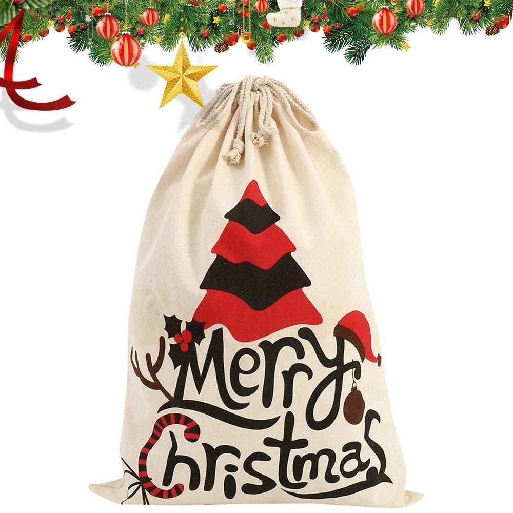 HOTBEST Christmas Drawstring Bags Extra Large Santa Sack - Walmart.com