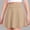 Khaki, variant on Girls Pleated Skirt Casual Stretch Waist Flared Plain Pleated Mini Skater Skirt High Waisted A Line School Uniform Skirts 4-15 Years