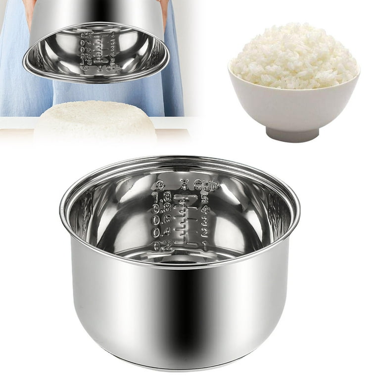 Stainless Steel Rice Cooker Inner Pot, Non-Stick Replacement Pot
