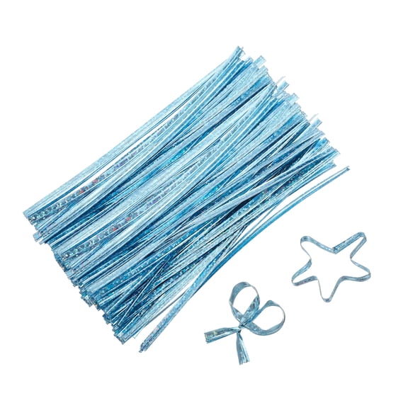 Uxcell 4" Twist Ties, Metallic Twist Ties, 300 Pack, Shiny Blue