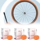 thumbnail image 2 of LUVCLS Cámara de aire ultraligera para bicicleta de carretera, TPU, 700C, 45 mm/65 mm, color amarillo y naranja, 2 of 6