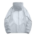 thumbnail image 4 of UVEASISHA Mens Sun Protection Windbreaker Jackets Big and Tall Lightweight UV Protection Hooded Jacket for Fishing Cycling Hiking Outdoor Travel Gray S, 4 of 9