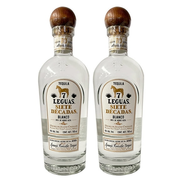 Duo Tequila Siete Leguas Edición Siete Décadas Blanco 700 Ml Siete Leguas Tequila, Blanco