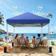 thumbnail image 4 of Nalwort 10x10 Pop Up Canopy Tent with 99% UV Blocking, Instant Portable Sun Shade for Party, Includes Sandbags & Stakes,Blue, 4 of 7