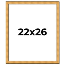 22x26 Frame Gold Rustic Solid Wood Picture Frame | 1.25 Inch Wide Moulding | Rustique Gold