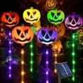 thumbnail image 1 of Hogar y jardín, Exterior y jardín, Jardinería, 2 lámparas solares de suelo de calabaza de Halloween, seis en uno, decoración de calabaza, jardín, decoración exterior, lámpara solar de suelo de Hallowe, 1 of 8